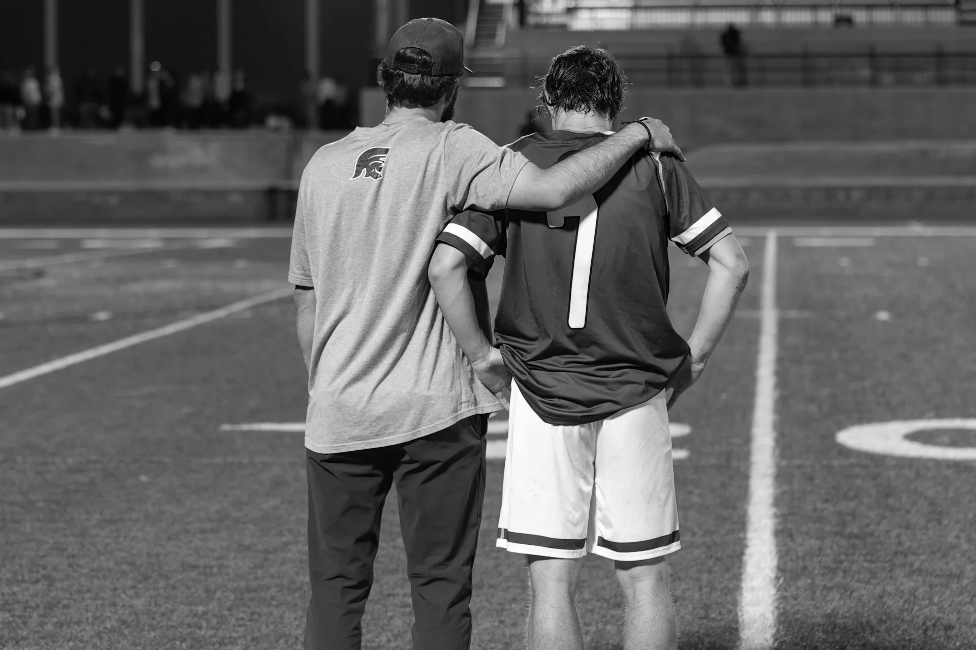 A coach talking to a team